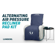 Lunderg Alternating Air Pressure Pad Recliner Chair Cushion Pressure Relief Bed Sore Prevention Medical-Grade Mattress Pad Cream UPC-LUN-ALTRECLINER-CREAM-KIT