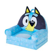 Disney Bluey Toddler 2-in-1 Polyester Flip Out Chair Reclining Lounger, Blue - Ages 1-5