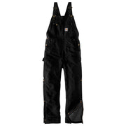 Carhartt Loose Fit Firm Duck Insulated Bib Overalls for Men - Black - 2XL - Short