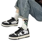 PTNOKA Star Shoes Walking Sneakers, 2025 New Y2K Aesthetic Cute Big Toe, Aesthetic Cute Chunky Comfort Insole,Comfortable Platform Sneaker, Black, 7