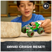Spin Master Monster Jam Smash & Bash Zombie Die-Cast Monster Truck, Crash-Action, Green, Series 02, 6072396