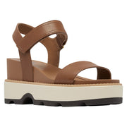 Sorel Joanie IV Y-Strap Wedge Sandals for Ladies - Velvet Tan/Blacken - 8M