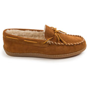 Minnetonka 3902 Moccasin Pile-Lined Hardsole Mocs for Men - Brown - 11M