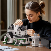 BuildingBoat Magic House Building Blocks Kit, Practical Owens House Model, 1877 Pieces, White