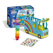 Hand2mind Numberblocks Rainbow Counting Bus Educational Toy Vehicle with Music and Interactive Features, Multicolor, Ages 3-6, 96092