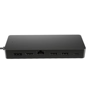HP Universal USB-C Multiport Hub, 7 Ports with HDMI 2.0, DisplayPort 1.2, USB-A, USB-C, Ethernet, Black, 50H98AA