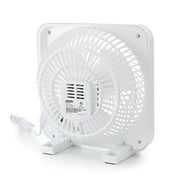 Impress 9 Inch Box Fan, 3-Speed, Whisper-Quiet Operation, Easy Rotary Switch, White, IM-719BX