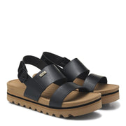 Reef Horizon Hi Buckle Women's Sandals, Faux Leather, Black, Platform Midsole, Size 10 CJ3532