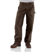 Carhartt Men's Loose Straight Washed Duck Double-Front Work Utility Pants, Dark Brown, 31W x 30L, B136-DKB