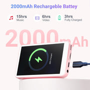 Oilsky M303 Pro MP3 MP4 Player, 80GB, 4in IPS Touchscreen, Bluetooth 5.0, WiFi, Speaker, FM Radio, Sound Recorder, Supports Up to 512GB Micro SD, Pink