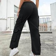 Ramiter Women's Athletic Jogger Pants with Pockets, Black Small