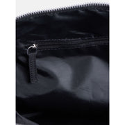 No Boundaries Womens Large Nylon Tote Shoulder Bag with Paracord Strap, Adjustable Crossbody Strap, Zipper Closure, Black