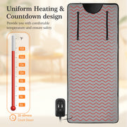 Naipo Infrared Sauna Blanket Portable Home Sauna with Adjustable Temperature and Timer, Grey, 6 ft x 2.6 ft, FUL-8207