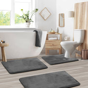 Nestl Set of 2 Absorbent Memory Foam Bath Mats, Teal, Large 20 x 32, Non-Slip, Quick Dry