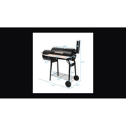 Zimtown BBQ Charcoal Grill Outdoor Barbecue Pit with Offset Smoker Patio Backyard Black