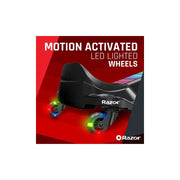 Razor 20143401 Crazy Cart Shift Lightshow - 12V Electric Drifting Go-Kart for Kids, Multi-Color LED Lights, Variable-Speed Foot Pedal Accelerator, Rechargeable Battery, Top Speed Control Switch