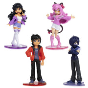 Bonkers Toys Aphmau MyStreet Collectible Figure Set, 4-Pack Multicolored Characters Aphmau Aaron KC Zane, 612154