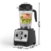 Aeitto WM-HS228D-Silver-01 85 Oz. Large Capacity, 1800W 2-in-1 Blender & Grinder Combo Blender, Silver