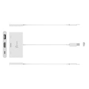 j5create JCA399 USB-C HDMI 4K 144Hz, USB 3.2 & USB-C with Power Delivery 100W, White