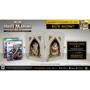 Plaion Warhammer 40,000 Space Marine 2 Ultima Limited Edition Physical Video Game for PlayStation 5, SteelBook Case, Season Passes, Macragge's Chosen DLC
