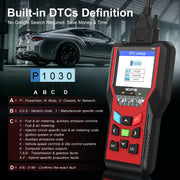 NEXPOW C801 OBD2 Scanner Diagnostic Code Reader with Oil Reset, EPB Reset, Battery Test, 2.8-Inch Color Screen for All 1996+ OBDII Cars