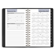 ACCO Brands DayMinder 2026 Weekly Appointment Book Planner, Hourly Layout, Black Faux Leather Cover, 3.5 x 6 in