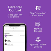 myFirst Fone R2 Kids Smartwatch Phone with Real-Time GPS Tracking, Two-Way Video Calls, SOS Button, 1.3-Inch AMOLED Display, 5MP Camera, Heart Rate Monitor, Music Player, Acai Purple