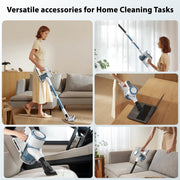 Lazyswan CP06 Cordless Stick Vacuum Cleaner, 250W Motor, 28KPa Suction, 45 Min Runtime, LED Touch Screen
