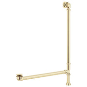 Signature Hardware SH439080PB Extended Pop-Up Tub Drain - Swivel Head - Daisy Wheel Overflow - 1-5/16 Thread - Polished Brass