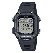 Casio Men's Step Tracker Sport Watch with Bluetooth, 200-Lap Stopwatch, Calorie Counter, 100M Water Resistant, Black Resin WSB1000-1AV
