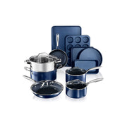 Granite Stone Diamond 7522 Cookware Set Granite Stone, 15 Piece Bakeware, Blue