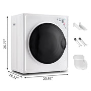 Ktaxon 2.6 cu ft Compact Electric Dryer, White