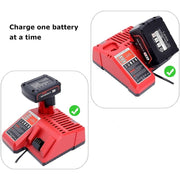 Eagglew 12V 18V Multi-Voltage Battery Charger with Dual-Port Rapid Charging and LED Indicator, Compatible with MilWaukee 48-59-1812