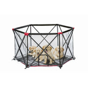 Carlson Pet 2700 Folding Portable Pet Play Yard, 6-Panel , Red