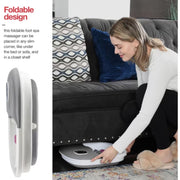 Medical King Foot Spa Massager, 5-in-1 Heat Therapy, Bubble Jets, Vibration, Pumice Stone, Collapsible, Gray