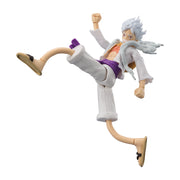 Bandai Namco Monkey D. Luffy Gear 5 Action Figure, 6.5 in, Poseable with Interchangeable Hands, One Piece