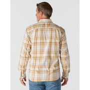 Carhartt Men's Rugged Flex Relaxed Fit Lightweight Long-Sleeve Plaid Shirt, Oat Milk, Medium, 107014