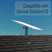Satellite Oasis Heavy Duty Pivot Roof Mount Kit for Starlink Generation 3, Weather-Resistant Space Gray Alloy Steel, Complete Installation Set
