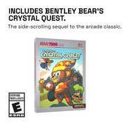 Plaion Atari 7800+ Video Game Console with HDMI Output, Wireless CX78+ Gamepad, Bentley Bear's Crystal Quest Cartridge, Black