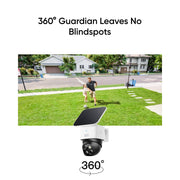 Eufy SoloCam S340 Outdoor Security Camera, Solar Powered, 3K Dual Cameras, 360 Pan, 70 Tilt, 8X Zoom, White, T8170Z21
