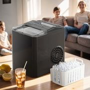 Philergo Countertop Ice Maker 26 lbs/24h 9 Cubes/6 Mins with Self-Cleaning Bullet Ice Maker