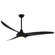 Minka-Aire Light Wave 65 Inch 3 Blade Ceiling Fan with Integrated Dimmable LED Light Kit, Driftwood Finish, Remote Control, F848-DRF