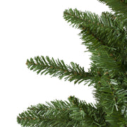 Northlight Eastern Pine Artificial Christmas Tree, Slim Profile, 12 ft, Green, Unlit, 3997 Tapered Tips, Five-Piece Assembly, Metal Stand