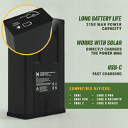Moultrie Power Mag II Rechargeable Trail Camera Battery Pack, 3350mAh, USB-C Fast Charging, Compatible with EDGE Series Cameras, MMA-14222
