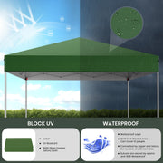 GVDV CE-12 10x10 ft Easy Pop up Outdoor Canopy Tent, Portable Straight Leg Gazebo Instant Canopy