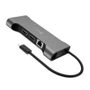 j5create Flexible Ports USB-C Dual 4K60 HDMI Hub Pro 12 in 1, Space Grey, 100W Power Delivery, Gigabit Ethernet, SD/microSD Card Reader, JCD367