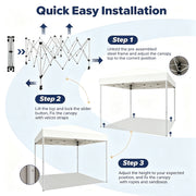 Patbrela 10x10 Pop Up Canopy Tent, Instant Setup, Portable Straight Leg, White