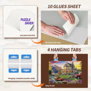 Rose Home Fashion 2'H Wooden Folding Puzzle Table With 4 Sliding Drawers and Covers, 1500 Pieces, 34