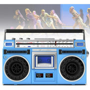 MUSICOZY 011 Portable Cassette Boombox, CD Tape Player, 80s Retro Bluetooth Boombox