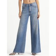 Jessica Simpson 31550118 KT7 8EA Freesia Wide Leg Jeans NWT High Rise, Med Wash, Size:8